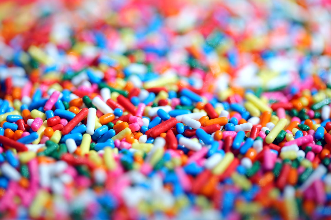 Red Yellow and Blue Candy Sprinkles